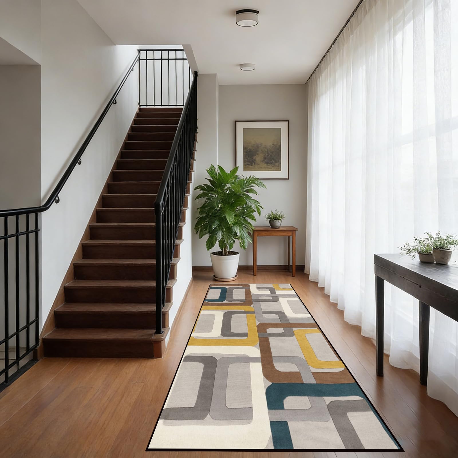 Tapis couloir 70 x 225 cm lavable anti-tache pour simplifier votre ménage