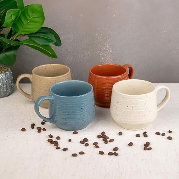 Sango Siterra Painter's Palette 24-Piece Stoneware Dinnerware Set Service for 4, Multicolor with Unique Flecked Design, Perfect for Everyday Dining & Entertainment, Microwave & Dishwasher Safe