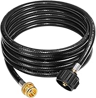 Vista 2 de DOZYANT 12 Feet Propane Tank Converter Adapter Hose Assembly Replacement for QCC1 / Type1 LP Gas Tank with Safety Certified Connects 1 LB Bulk