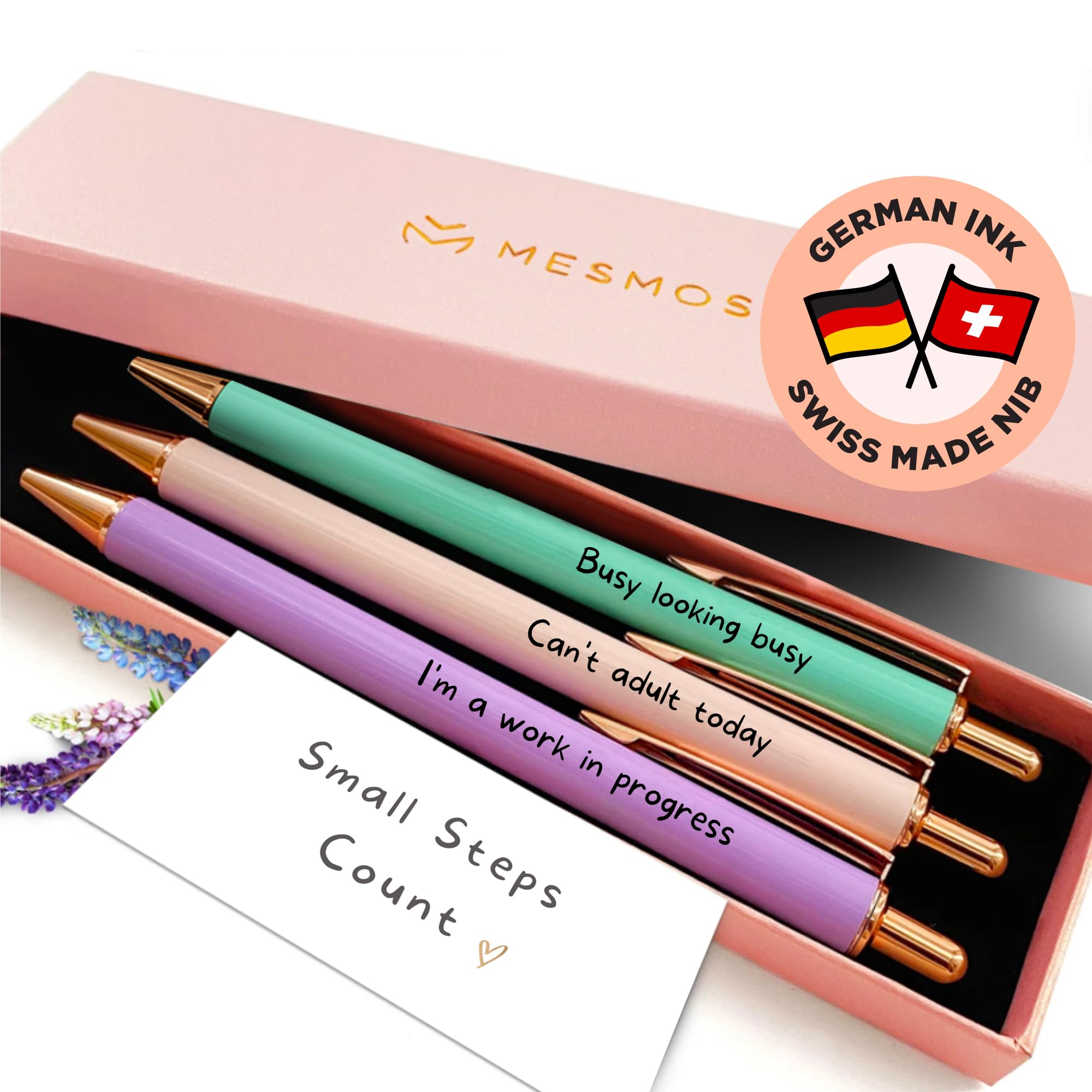 MESMOS 3Pk Funny Pens for Adults, Funny Gifts, Funny Coworker Christmas Gifts, Fun Pens for Adults, Funny Office Supplies for Women, Funny Office Work Gifts, Funny Work Pens, Unique Pens for Women
