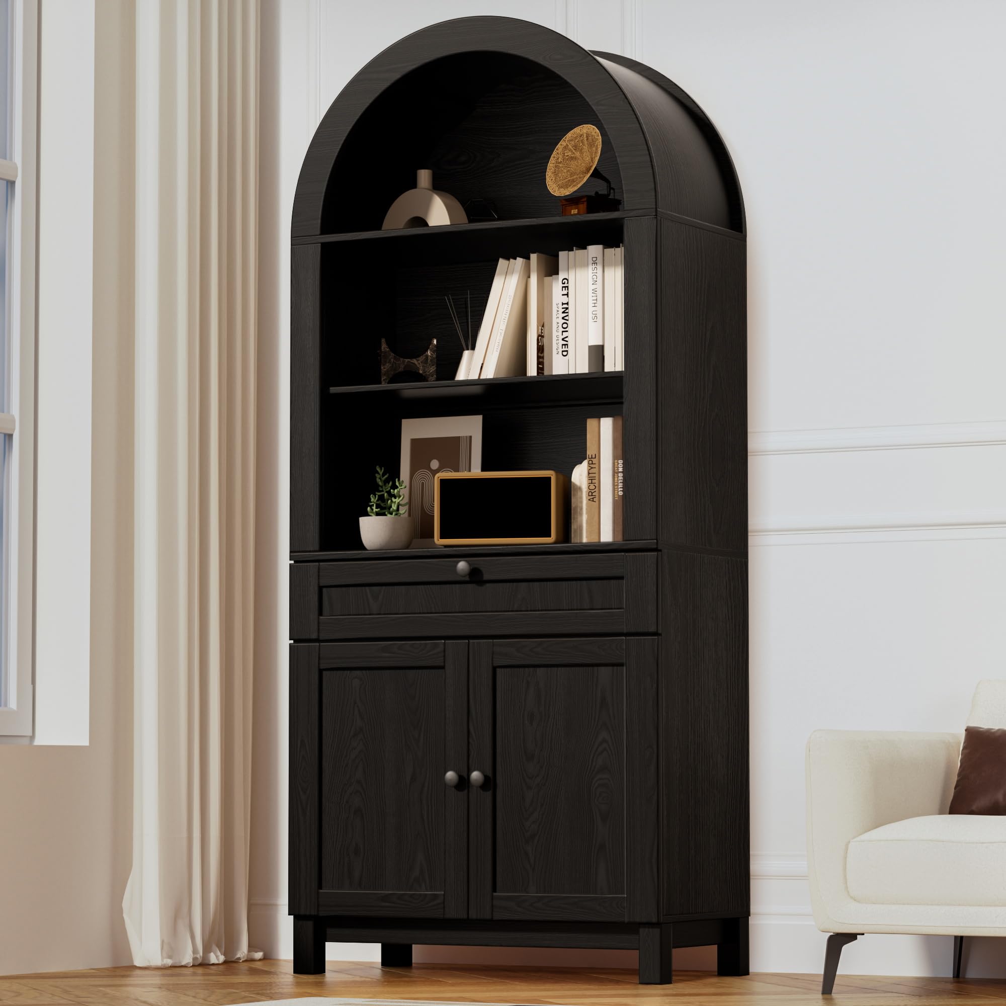TEROL 71 Arched Pantry Cabinet