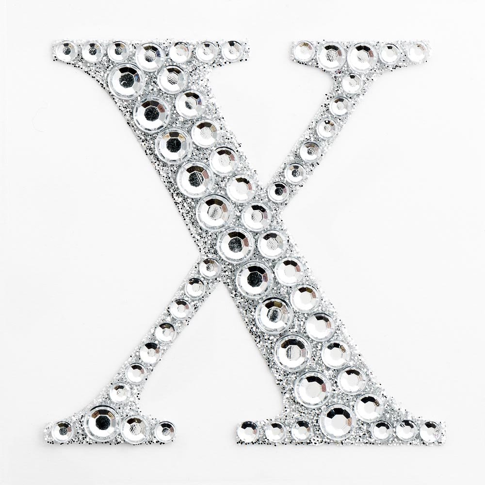 Italian Options X 5Cm Diamante Self Adhesive Glitter Sticker Letter