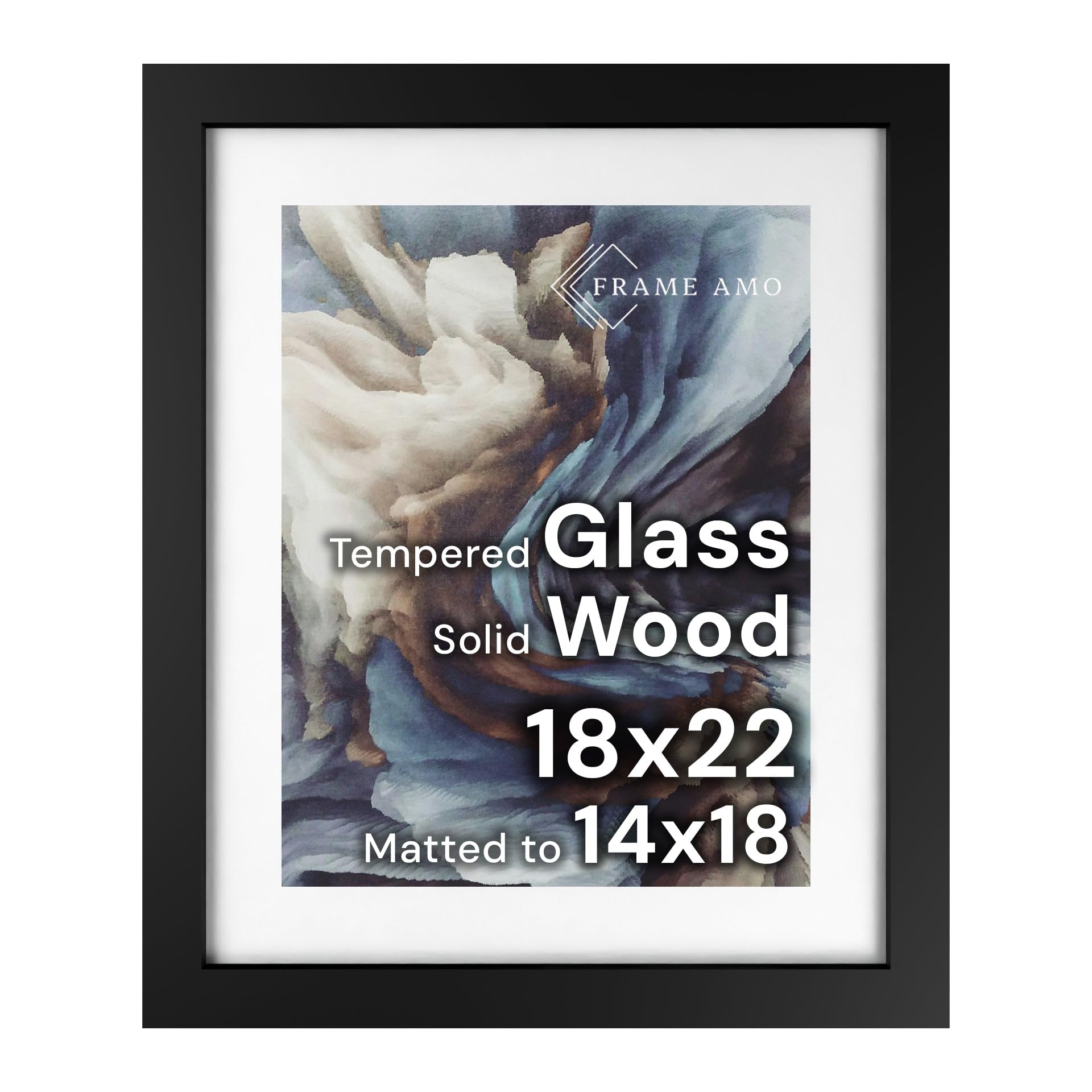 Frame Amo 18x22 Black Poster Frame