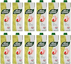 Kit 12 Chá Branco Sabor Lichia Feel Good Caixa 1l