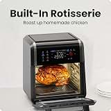 12-Quart 5-in-1 Air Fryer Oven with Digital Timer, Touchscreen, and 12 Presets - Family Size Countertop Convection Oven, Dishwasher-Safe Parts — image 6