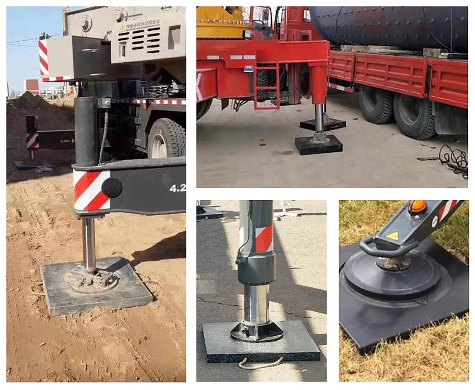 Wysokowydajna stopka podporowa do przyczepy – gumowa stopka poziomująca do samochodów kempingowych, stabilizator z antypoślizgową powierzchnią, 35 x 30 x 6,5 cm (jasnoszary), poprawia stabilność i