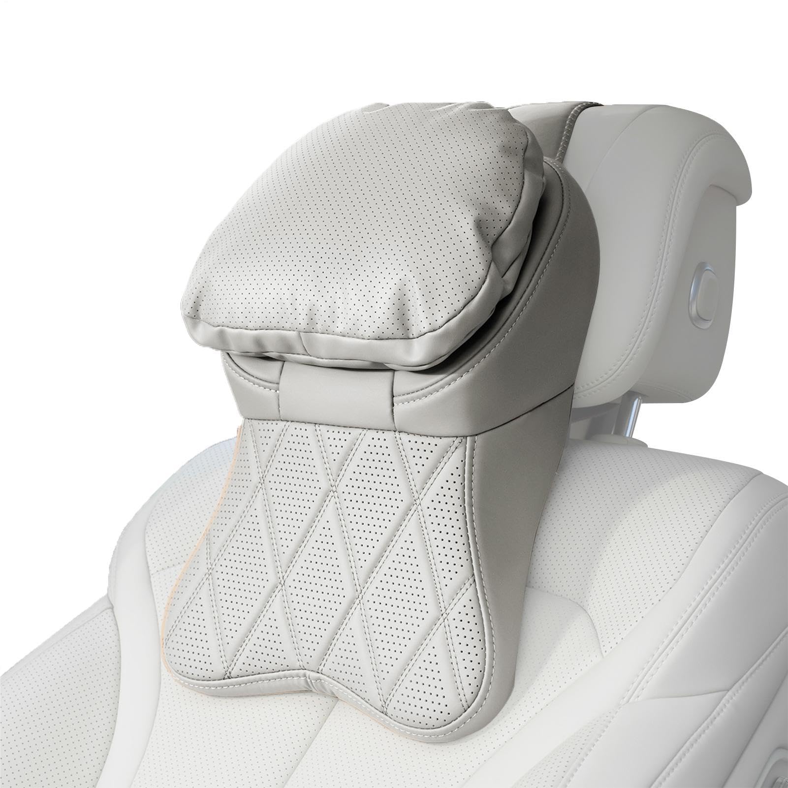 Reposacabezas Ergonómico para Coche Cojín Ergonómico Con Correa Ajustable | Cojín Reposacabezas para Automóvil para Oficina Conducción Viajes y Desplazamientos en Camión Avión