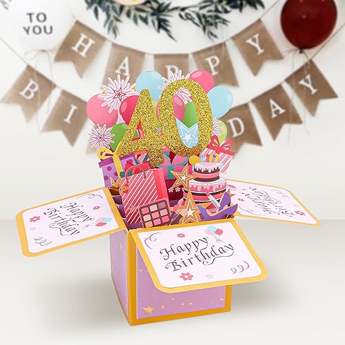 Vista 39 de CIEHER Tarjeta desplegable de cumpleaños número 17 para niñas, tarjeta de felicitación 3D de feliz cumpleaños de 17 años, regalos únicos