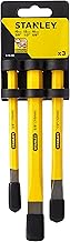 Stanley 4-18-298Kit de Burins 3 Pieces 140 x 10 mm, 150 x 13 mm et 170 x 16 mm Acier Chrome Vanadium - Finition en Poudre - Applications Professionnelles - Puissance Importante - Compacts et Legers Jaune/Noir