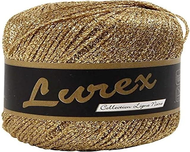 Creativ 100263 Glitter Yarn, L: 160 m, Gold, 25g, metal