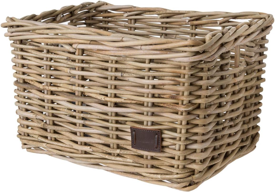 MUELODSIC Fahrradkorb Schwarz - Rattan-Optik 33x27x27cm Für Lenker