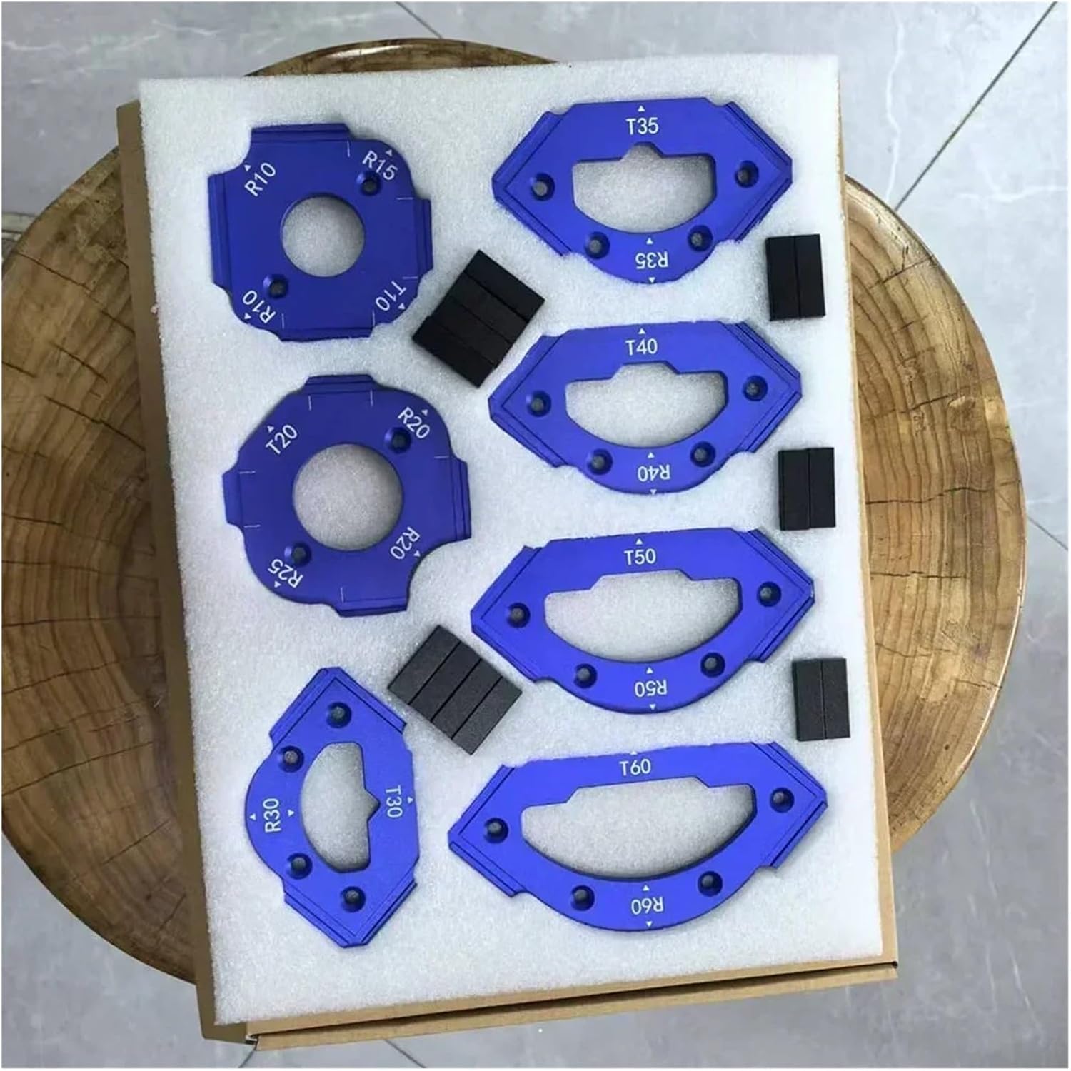 Round Corner Radius Template 7pcs Table Corner Jig Radius Routing Template Quick Router Bit Templates Positioning Tool