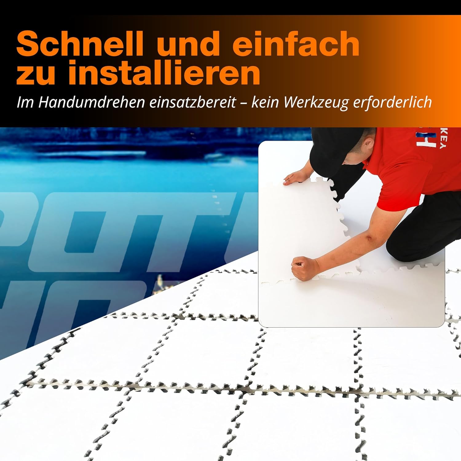 Inštalácia syntetických ľadových dlaždíc Potent Hockey