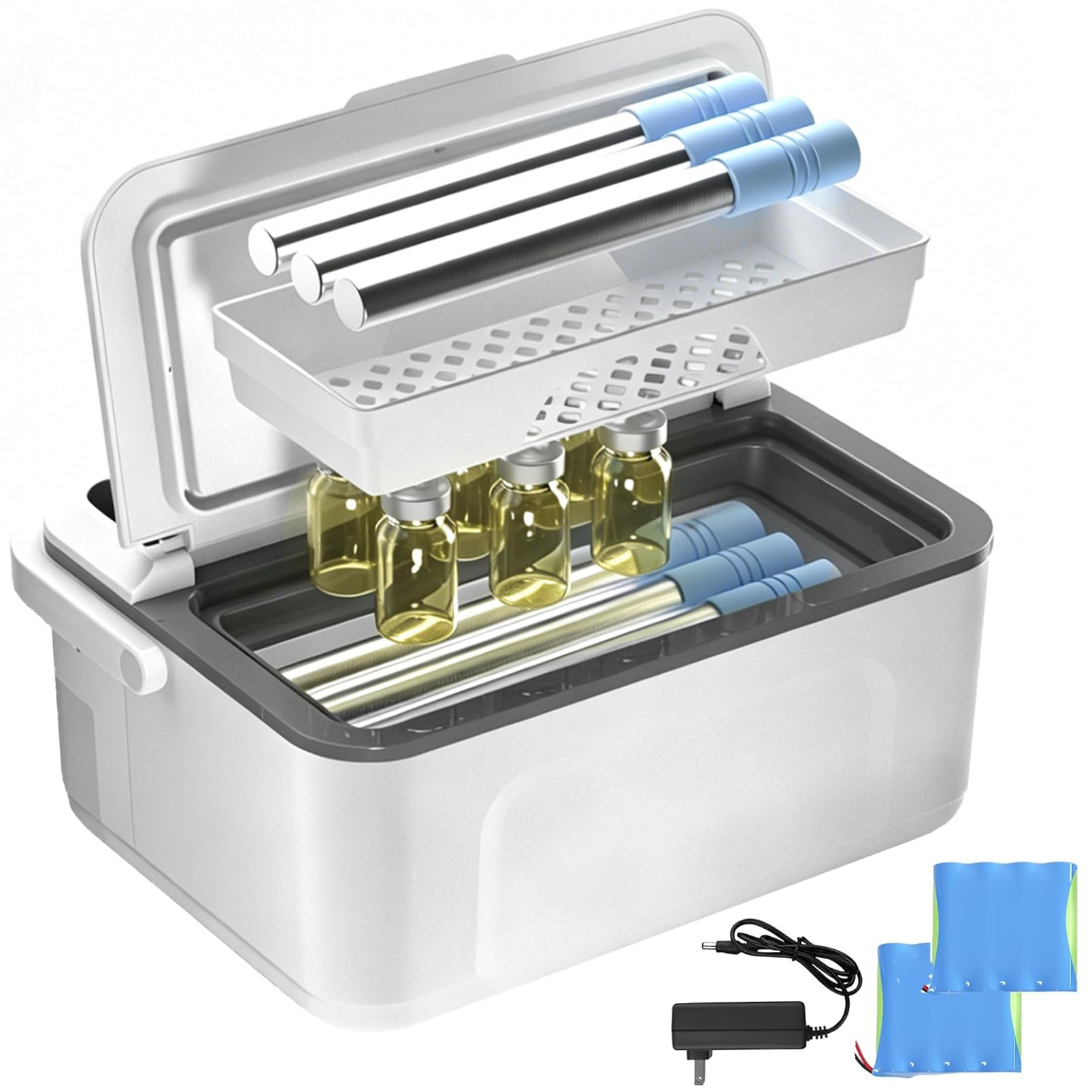 Réfrigérateur insuline diabétique de voyage haute capacité LCD 2 batteries