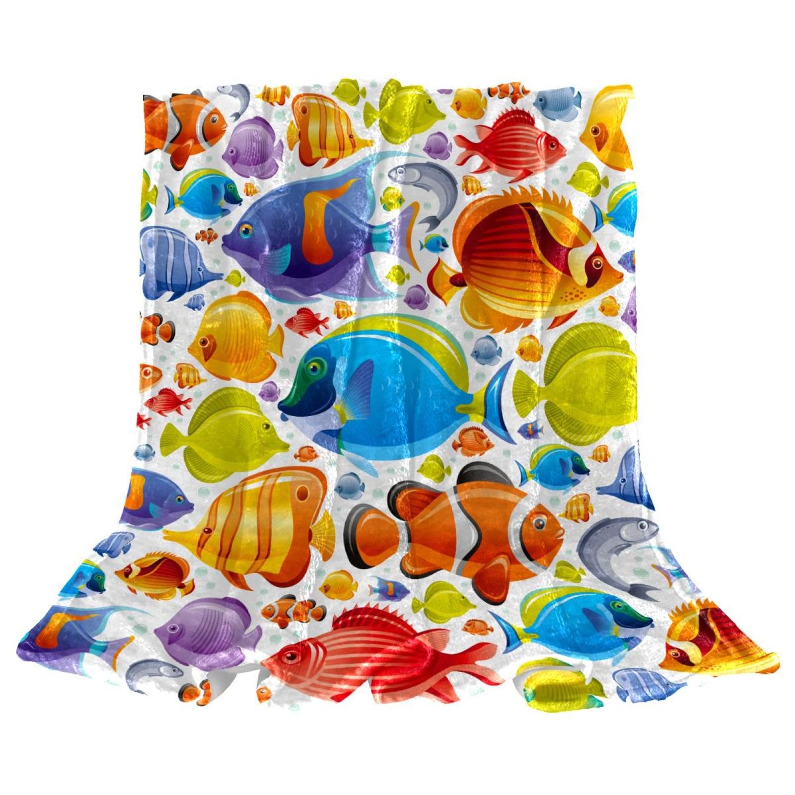 Couverture polaire poisson au salon pour un canapé chaleureux