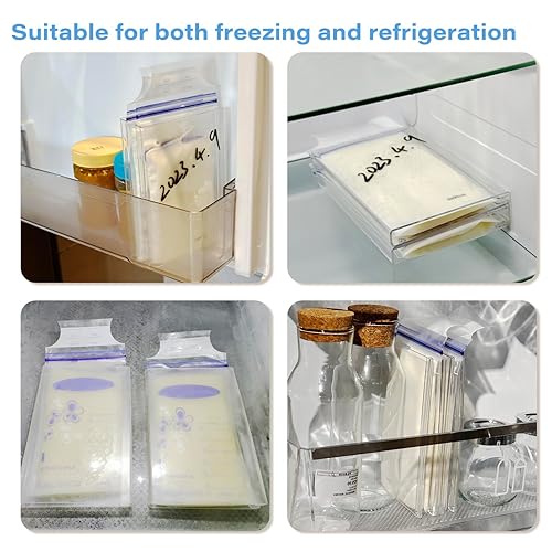 Miniatura 6 de Bolsa de almacenamiento de leche materna para congelar  Kit de aplanador de leche materna para hacer que las bolsas de leche materna sean