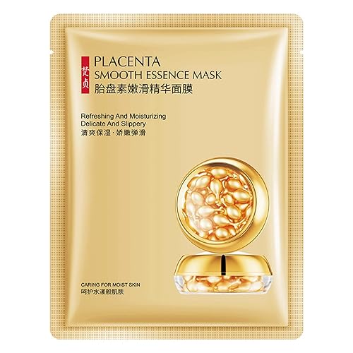 Miniatura 1 de VENZEN 6pcs Placenta Esencia Suave Máscara Facial Refrescante Cara Hidratante Nicotinamida 1.06 oz