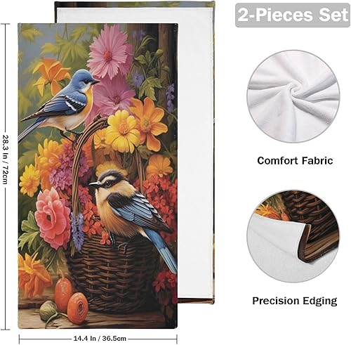 Vista 196 de Juego de 2 toallas de baño de color morado, remolques de mano de lobo, toallas de baño, toallas suaves y absorbentes para baño, cocina, gimnasio