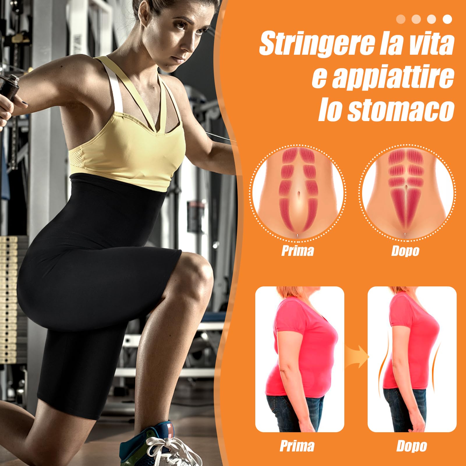 Kiiwah Pantaloni Sauna Dimagranti Donna, Vita Alta Pantaloncini da Sauna Dimagranti Sauna da Sportivi Hot Thermo Leggins Tuta per Sudare Pantaloni Snellenti Effetto Sauna per Yoga Corsa Palestra