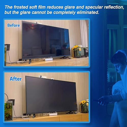 Miniatura 5 de Protector de pantalla de TV de 60 pulgadas, película de filtro de bloqueo de luz azul, película antirreflejos mate que hace que la luz sea suave y