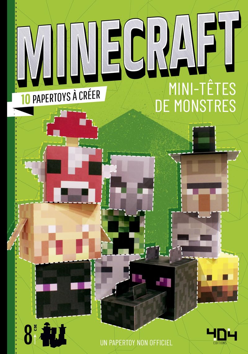 Minecraft - 10 papertoys mini-têtes de monstres      Paperback – September 5, 2024