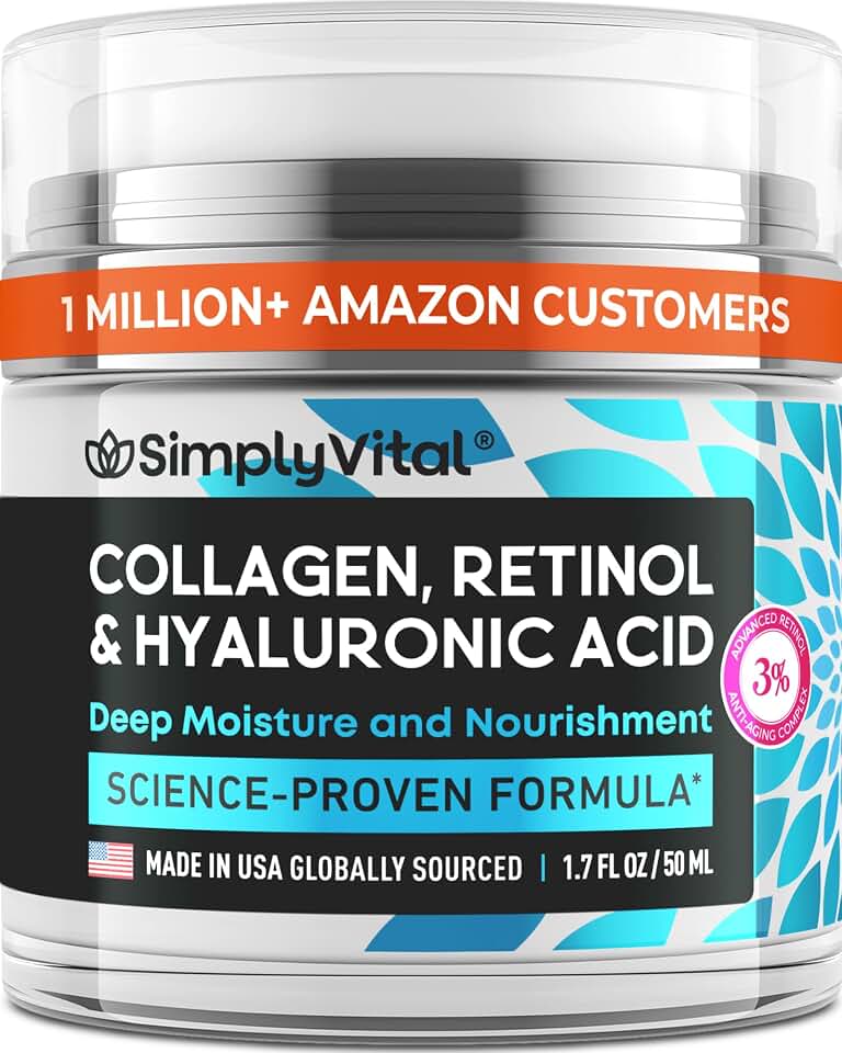 Anti-Aging Face Moisturizer with Retinol, Collagen & Hyaluronic...