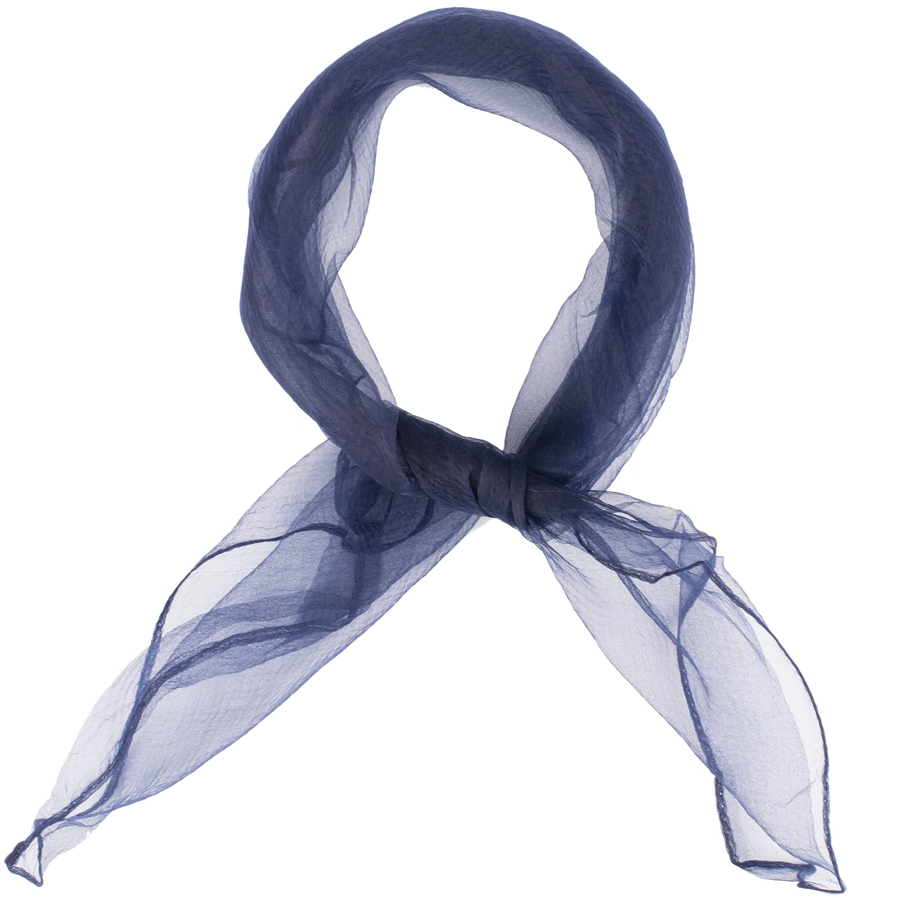 Hat To Socks Soft and Light Feel Square Chiffon Neck Scarf Retro Pinup Hair Scarf for Girls Women