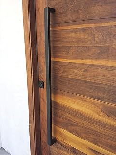 166 Matt Black Modern Stainless Steel Sus304 Entrance Entry Commercial Office Store Front Wood Timber Glass Garage Commercial Aluminum Door Pull Push Handles Double-sided (64 Inches /1600x25x38mm)