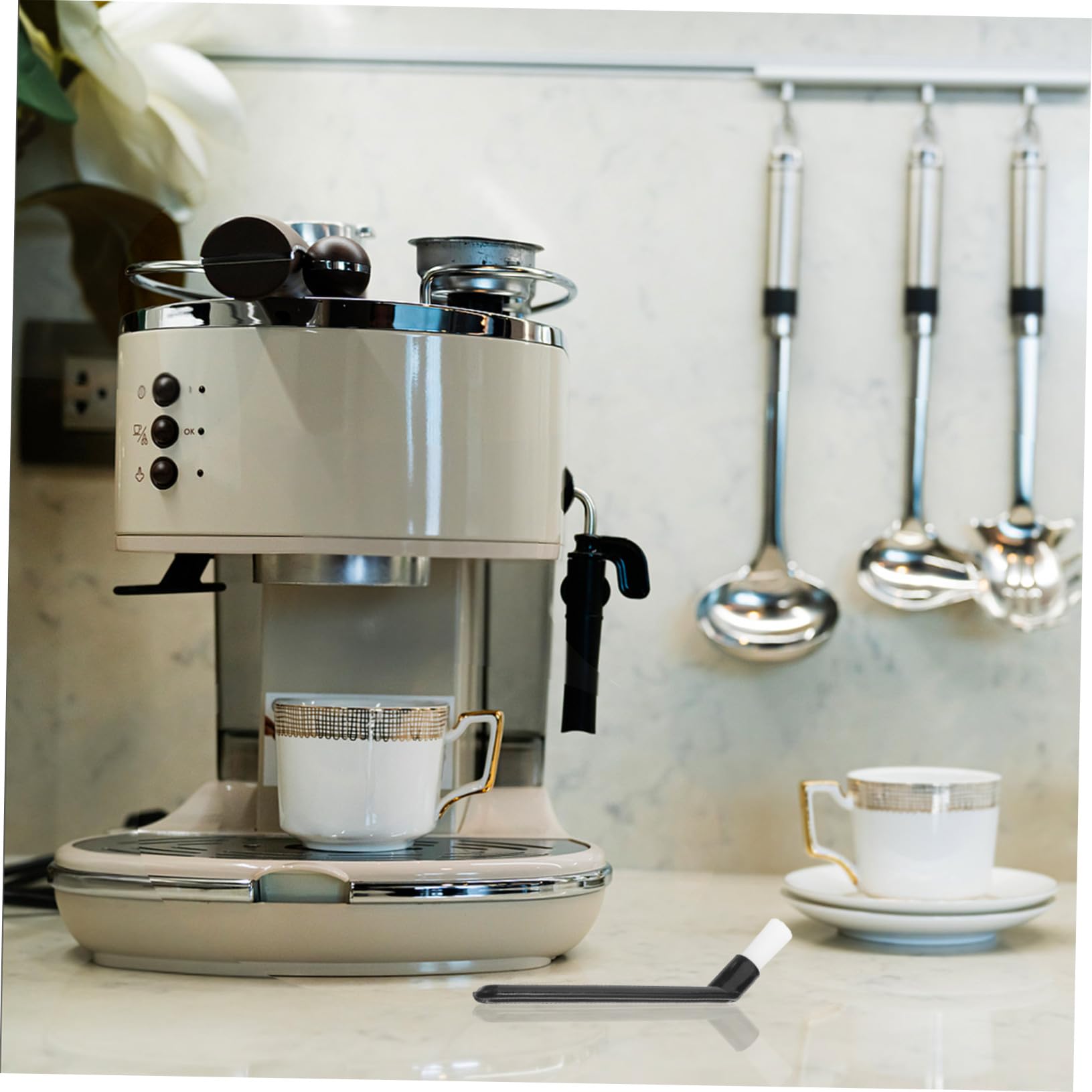 10 Cepillos De Limpieza Para Cafetera Accesorios Para Molinillos De Café De Nailon Color Negro