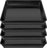 Vista 17 de Paquete de 4 platillos cuadrados para plantas de 18 pulgadas, platillo de plástico duradero, platillos resistentes para macetas, macetas