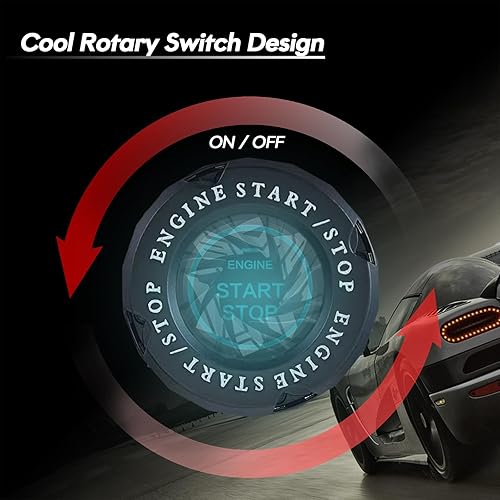 Miniatura 4 de Cubierta de botón de arranque giratorio, cubierta universal para botón de arranque del motor de automóvil, Autobots Pegatinas para coche, decoración