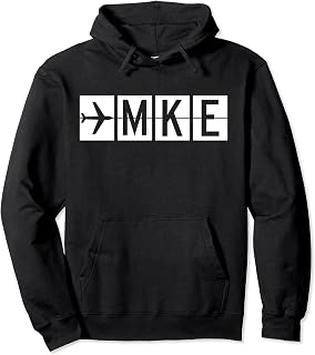 MKE Milwaukee Wisconsin Airport Pullover Hoodie