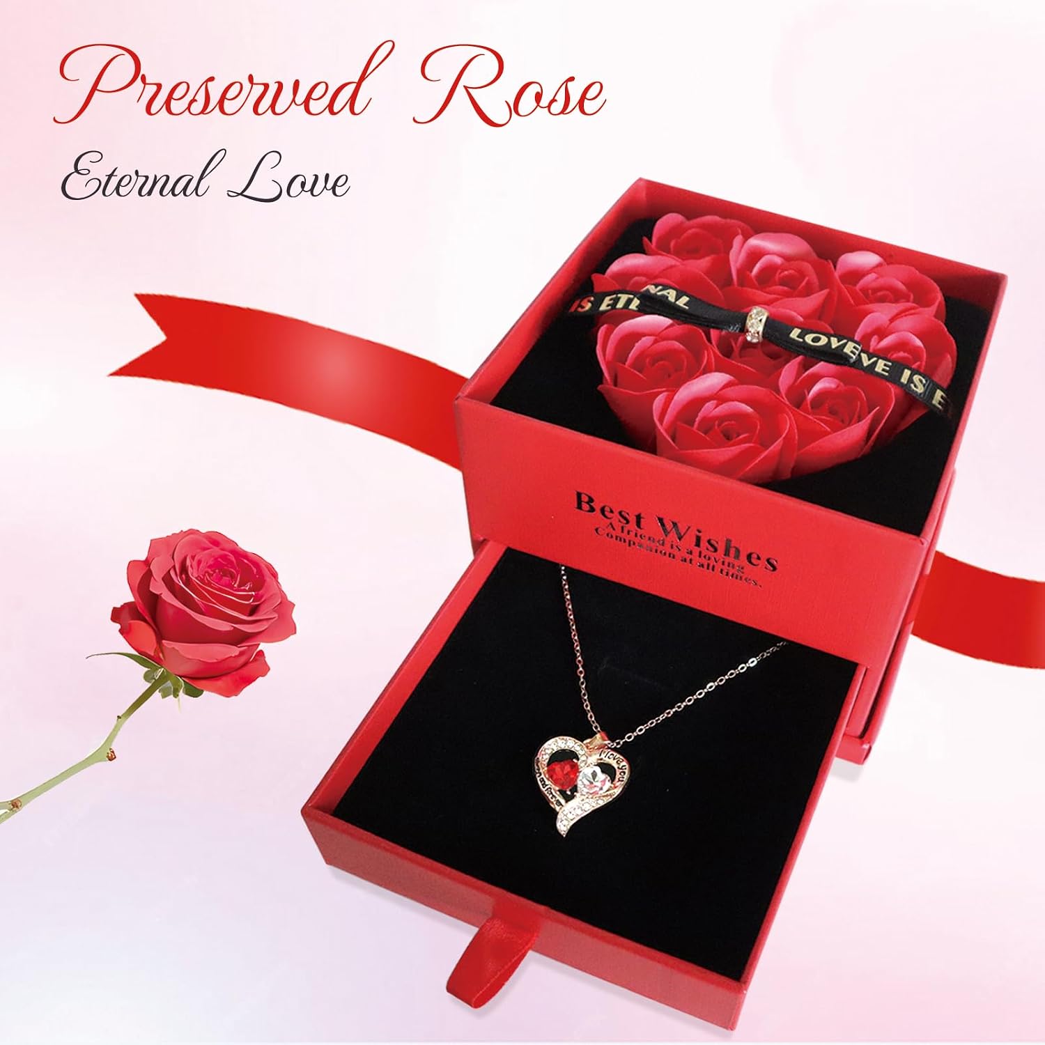 Preserved Flowers Red Roses, Eternal Flower Rose for Mom Grandma Wife Girlfriend Women on Mothers Day Valentines Birthday Anniversary Forever Flower Romantic Gifts for Her