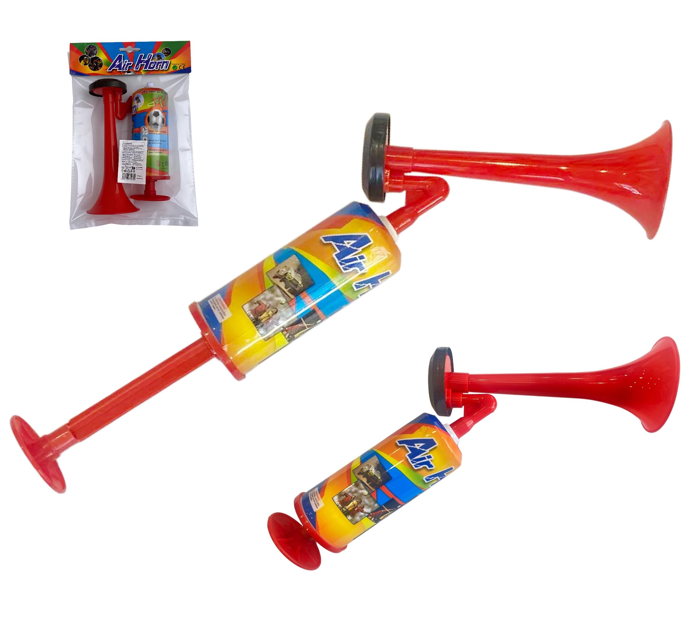 Trompeta de Animación Roja para Fútbol, Bocina de Ruido Extremo, 1 Unidad