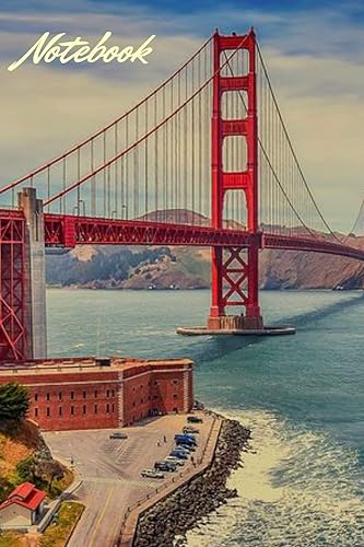 Notebook: Vintage San Francisco Golden Gate Bridge Personalised Homework Book Notepad Notebook Composition and Journal Gratitude Diary Gift