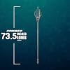 The Noble Collection DC Comics Aquaman's Trident - 73.5in (187cm) Long Lightweight Cosplay Replica - Justice League Film Set Movie Props Gifts