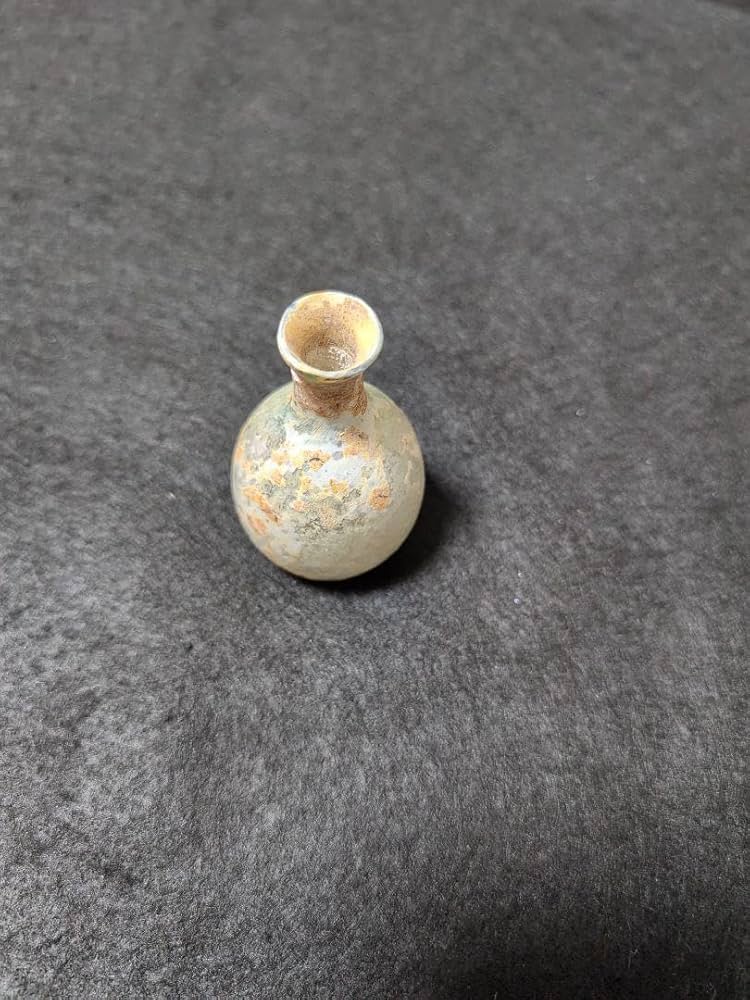 ローマングラス 小型ガラス瓶 透明感 オレンジ斑点 Amazon｜ローマングラス 小型ガラス瓶 透明感 オレンジ斑点