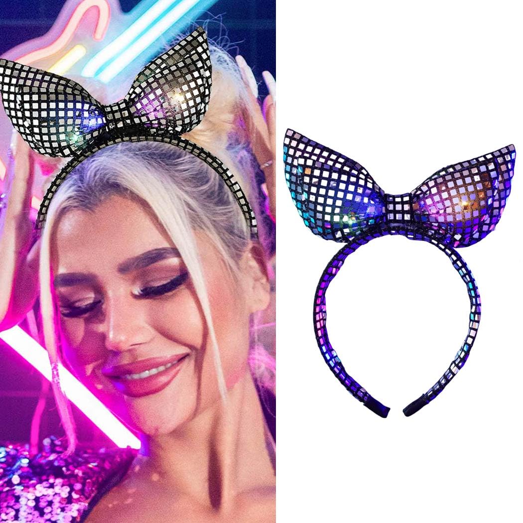 Reaky Headband Bowknot Hairband Black Hair Hoops Party Headbands Festival Costume Hair Accessories for Women