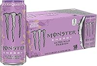 Vista 1 de Monster Energy Ultra Wild Passion, bebida energética sin azúcar, 16 onzas (paquete de 15)