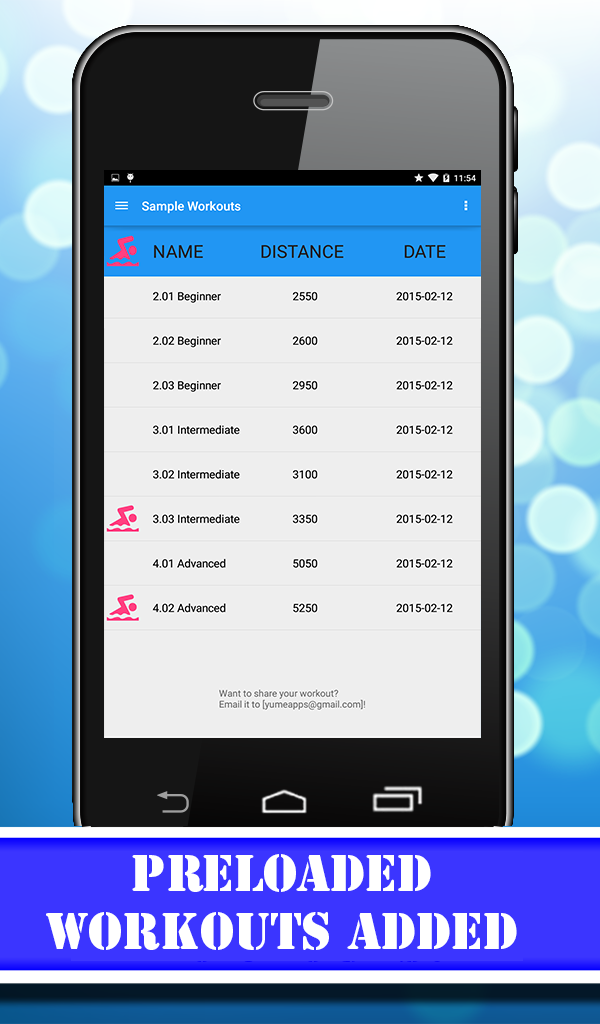 Swim Calculator App on the Amazon Appstore