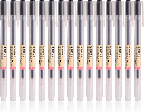 Miniatura 5 de 15 bolígrafos de gel negro de alta calidad, bolígrafos de punta extra fina de 0.020 in para la escuela, bolígrafos de tinta negra, bolígrafos de