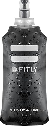 Soft Flask - Botella de agua suave de bolsillo Shrink As You Drink de 13.5 oz (13.5 fl oz) para paquete de hidrataciónchaleco para correr, botella
