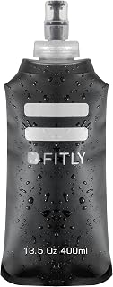FITLY 13.5 oz - 400ml (F4B) Soft Water Bottle | Shrink As You Drink Soft Flask for Hydration Pack | Folding Water Bottle Ideal for Running, Hiking, Cycling, Climbing & Rigorous Activity