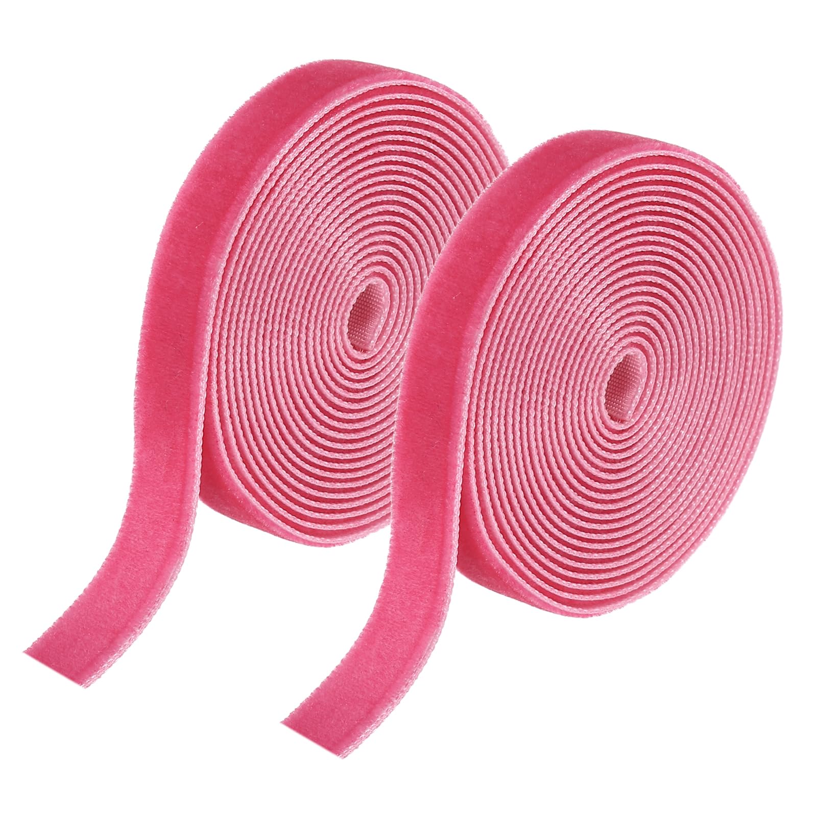 sourcing map Velvet Ribbon 1cm x 3.6m Single Face Spool Pink