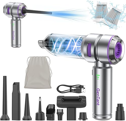 Aspiradora portátil inalámbrica para automóvil, 18000 PA, aspiradora portátil inalámbrica, plumero de aire de alta potencia con motor sin