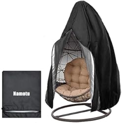Namotu Funda impermeable para silla colgante con cremallera, 115 x 190 cm, tela Oxford 210D, resistente, para terraza, jardín, resistente al agua y a los rayos UV, 74 pulgadas de alto y 45 pulgadas