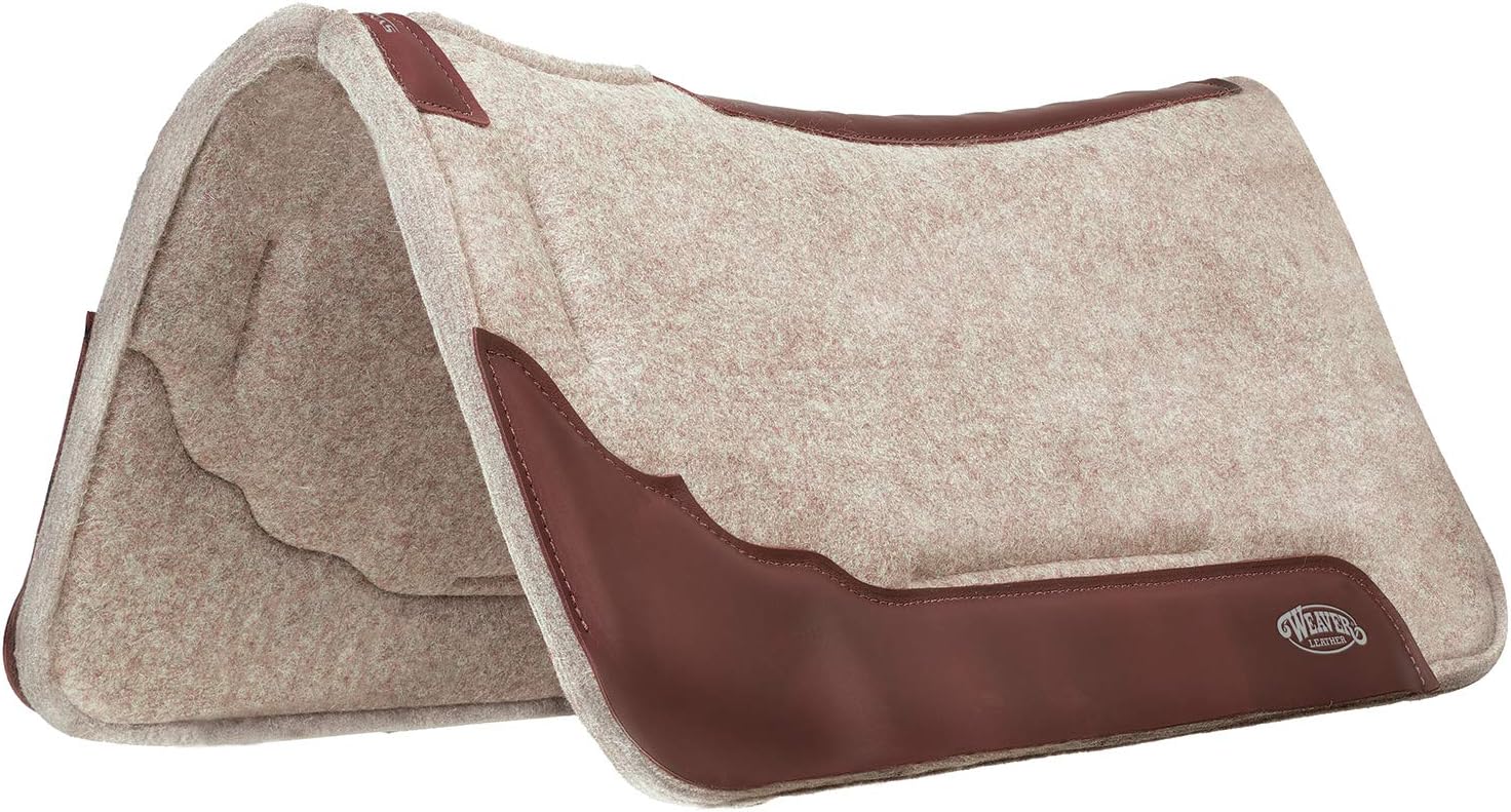 Weaver Leather Unisex Adult Orthapedic Felt Liner Horse Saddle Pads, Tan, 32 L x 34 W US