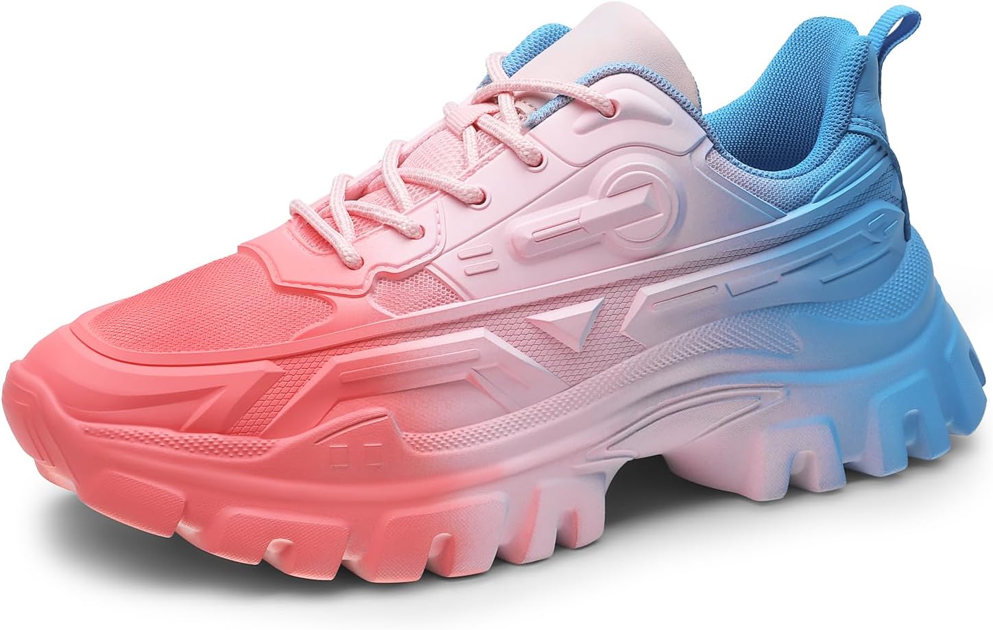 DREAM PAIRS Women Chunky Fashion Sneakers Platform Bold Lace-Up Comfortable Sneakers.