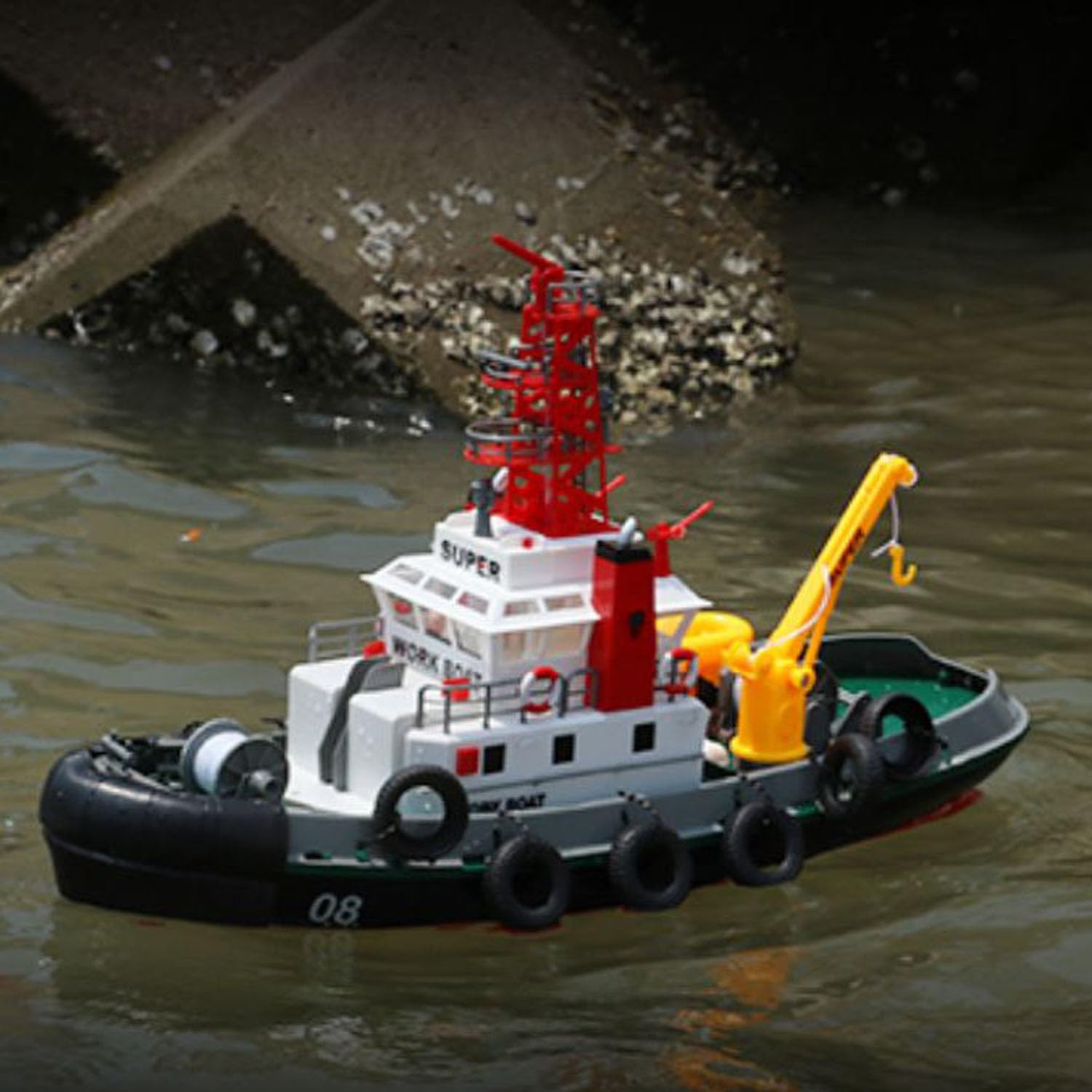TOUCAN RC HOBBY 2.4G Rc Boot Feuerwehr Ferngesteuertes Wassernebelschiff Modell