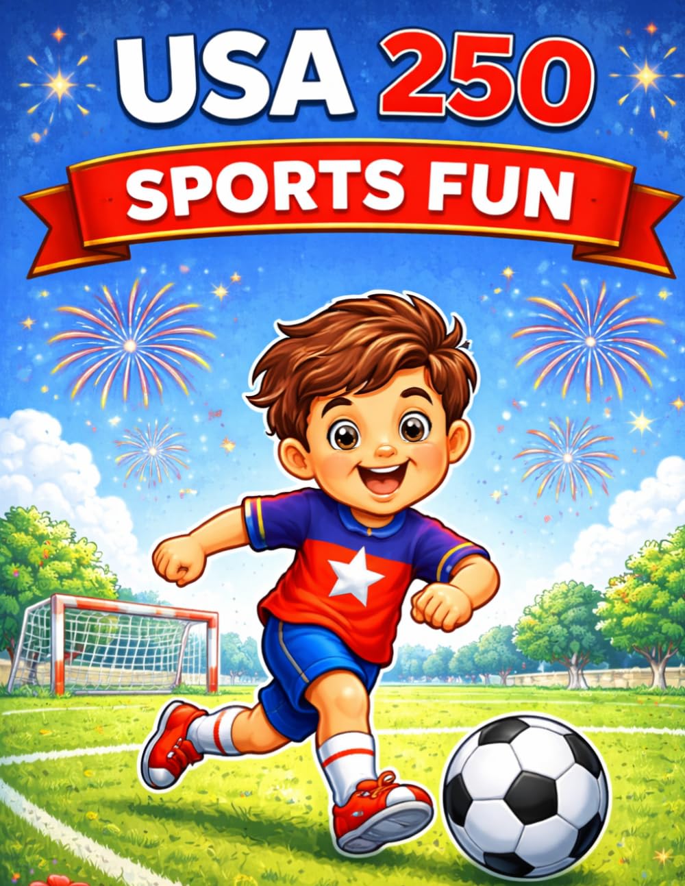 USA 250 Sports Fun Coloring Book for Kids: A Patriotic Kids Coloring Book Celebrating 250 Years of America with Soccer, Baseball, Basketball, ... (USA 250 Patriotic Coloring Book Collection)